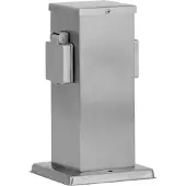 Ledino Buitenstopcontact paal RVS IP44 - 2 stopcontacten