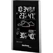 Technoline weerstation - WS 9060 - 113x186x47mm - zwart/zilver - met 1 buitensensor 30m en instelbare achtergrondverlichting - TL-WS9060