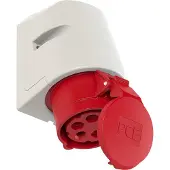 Pce Elso CEE wandcontactdoos, 16A, 5-polig, 6 uur, IP44, 1 stuk.