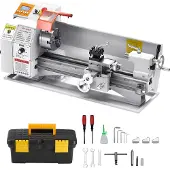 Vevor Metaaldraaibank 220x450 mm Tafeldraaibank Automatische voeding 2500 tpm Toerental 1250 W Borstelloze motor