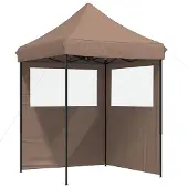 vidaXL Partytent 200 x 200 x 306 cm Bruin Oxford Stof