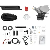OEM Fietsbenzinemotor-kit, 100cc, snelheid 28 km/u, 44 tanden