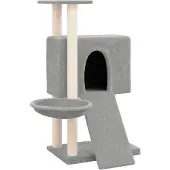 Syfax Kattenmeubel met sisal krabpalen 96 cm lichtgrijs