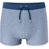 Schiesser Zwemshorts ' Ocean Swim ' blauw / wit