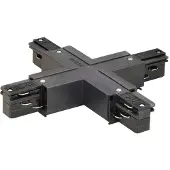 SLV Onderdeel | EUTRAC X-verbinder met voedingsmogelijkheid, zwart | EUTRAC SYSTEM