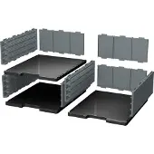 Exacompta ECOBlack Ladekastje A4+ Kunststof Donkergrijs 28,8 x 35,5 x 14,4 cm