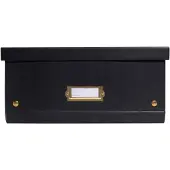 Exacompta 5x Opbergdoos in karton 33x50x16cm Neo Deco, vlak geleverd - Zwart - 62451E