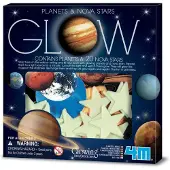 4M Glow In The Dark Stickers - Planeten En Supernova - Wetenschap en Spel - 20 Sterren - Muurdecoratie Kids - 3 Jaar