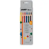 Lamy 4plus Kleurpotloden Set – 6 Stuks | Ergonomisch Driehoekig Ontwerp | Superdikke Breukvaste Punt | Intense Kleuren | Voor Links- & Rechtshandige Kinderen