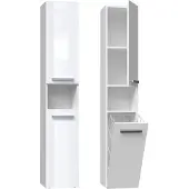 Top E Shop Badkamermeubel NEL III, 31x30x174 cm, wit, glanzend
