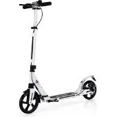 Northix Kinderscooter, verstelbaar, opvouwbaar, met bel en riem, wit