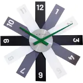 Nextime Plexi – Design Wandklok – 40 cm – Acryl – Zwart – Stil