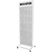 Champion Witte metalen standaard met wieltjes, 600 mm