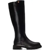 Xti Dames Laarzen 144419 zwart (38), Plat, 1 tot 3 cm, Ritssluiting, Casual 14441901-NEGRO