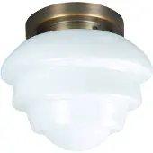 Highlight Plafondlamp Oxford wit glas Ø 30cm