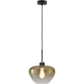Masterlight Hanglamp Genua zwart met goud glas Ø 29cm