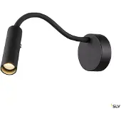 SLV LED-wandlamp Karpo Goose, dimbaar, zwart, Slaapkamer, Aluminium, Modern, LED wandlamp