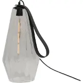 Masterlight Tafellamp zwart Diamond 40cm met helder glas