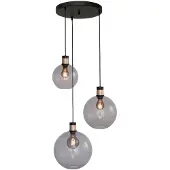 Masterlight Vide hanglamp Lazise 2 3-lichts goud met zwart