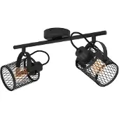 Eglo Plafondlamp Dellow 1 zwart 2-lichtst