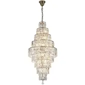 Searchlight Kroonluchter Empire antiek messing Ø 60cm
