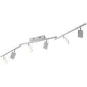 Pure LED-plafondlamp Mira, dimbaar, alu / grijs / zink, Woon-/ Eetkamer, Aluminium, Modern, LED plafondlamp