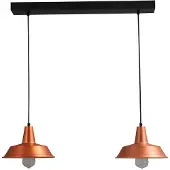 Masterlight Roodkoperen eettafellamp retro Industria 2x25