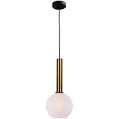 Masterlight Hanglamp Ø 20cm Bella 2 Antiek messing met mat wit glas