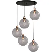 Masterlight Vide hanglamp Lazise 5-lichts goud