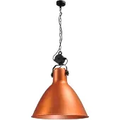 Masterlight Industrie Hanglamp Roodkoper Industria 58 Retro Zwart Met Koperen Kap
