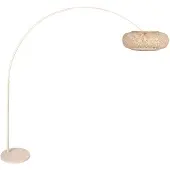 Steinhauer Booglamp Sparkled Light Creme Met BambØ Kap Ø 60cm