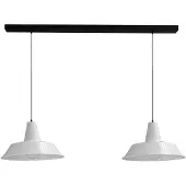 Masterlight Retro witte eettafellamp Industria 2x45