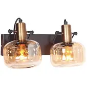 Steinhauer Wandlamp Glaslic 3865BR Brons met amber glas