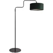 Steinhauer Zwarte vloerlamp Bloeba 4165ZW met groen velours kap