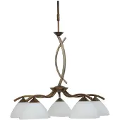 Masterlight Hanglamp Verona 1 5-lichts bronsbruin