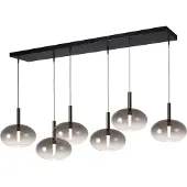 Masterlight 6L hanglamp Ø24cm Lido Onion met smoke-fading glas