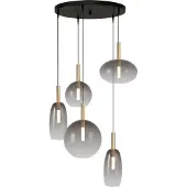 Masterlight 5L vide hanglamp Lido Ball goud met gold-fading glas