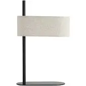 Searchlight Tafellamp Hessian zwart met linnen kap