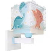 DALBER Wandlamp Baby Dinos blauw