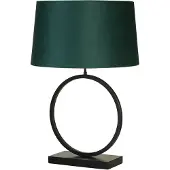 Searchlight Tafellamp Elegant Zwart Met Emerald Kap
