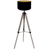 Steinhauer Tripod vloerlamp Triek met zwarte kap