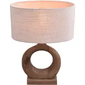 Masterlight Japandi schemerlamp Woodie Round 35cm -hout met natural