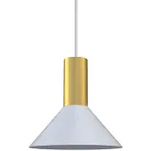 Nowodvorski Lighting Witte hanglamp Hermanos met goud