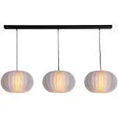 Masterlight 3-lichts hanglamp Arena met Ø40cm kappen
