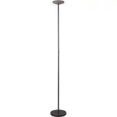 Masterlight Design vloerlamp Scala zwart met nikkel Ø 20cm