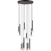 Masterlight Led hanglamp Fabro 12-lichts - zwart