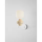 Lyora Wandlamp Clio geel keramiek met wit glas