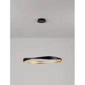 Nova Luce Design hanglamp Dobi Ø 80cm zwart met goud