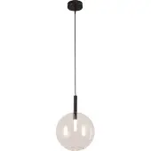 Masterlight Hanglamp Ø 24cm Lido Ball zwart met helder glas