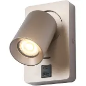 Artdelight Bedlampje Megano Usb Champagne Met Usb A En Usb C